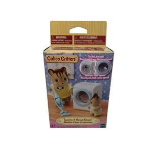 Calico Critters Realistic Washer Vacuum Washing Machine Set NIB Furniture